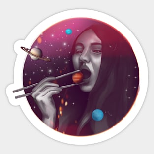 Black hole is always hungry Sticker